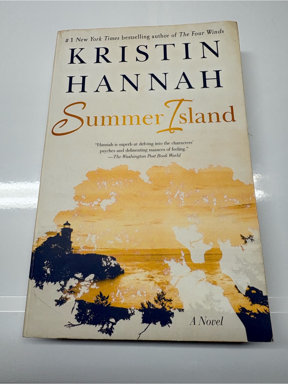 Kristin Hannah Summer Island - White & Yellow Paperback Novel